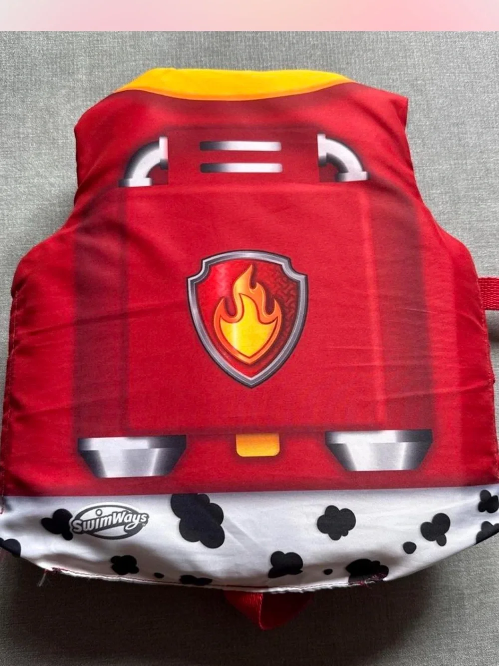 Paw Patrol Marshall Kids Life Jacket with Flame Badge SwimWays Vest 33-55 lbs